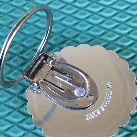 Vintage W. Germany signed Filigree Silver Tone Scarf Clip - Picture 3 of 3